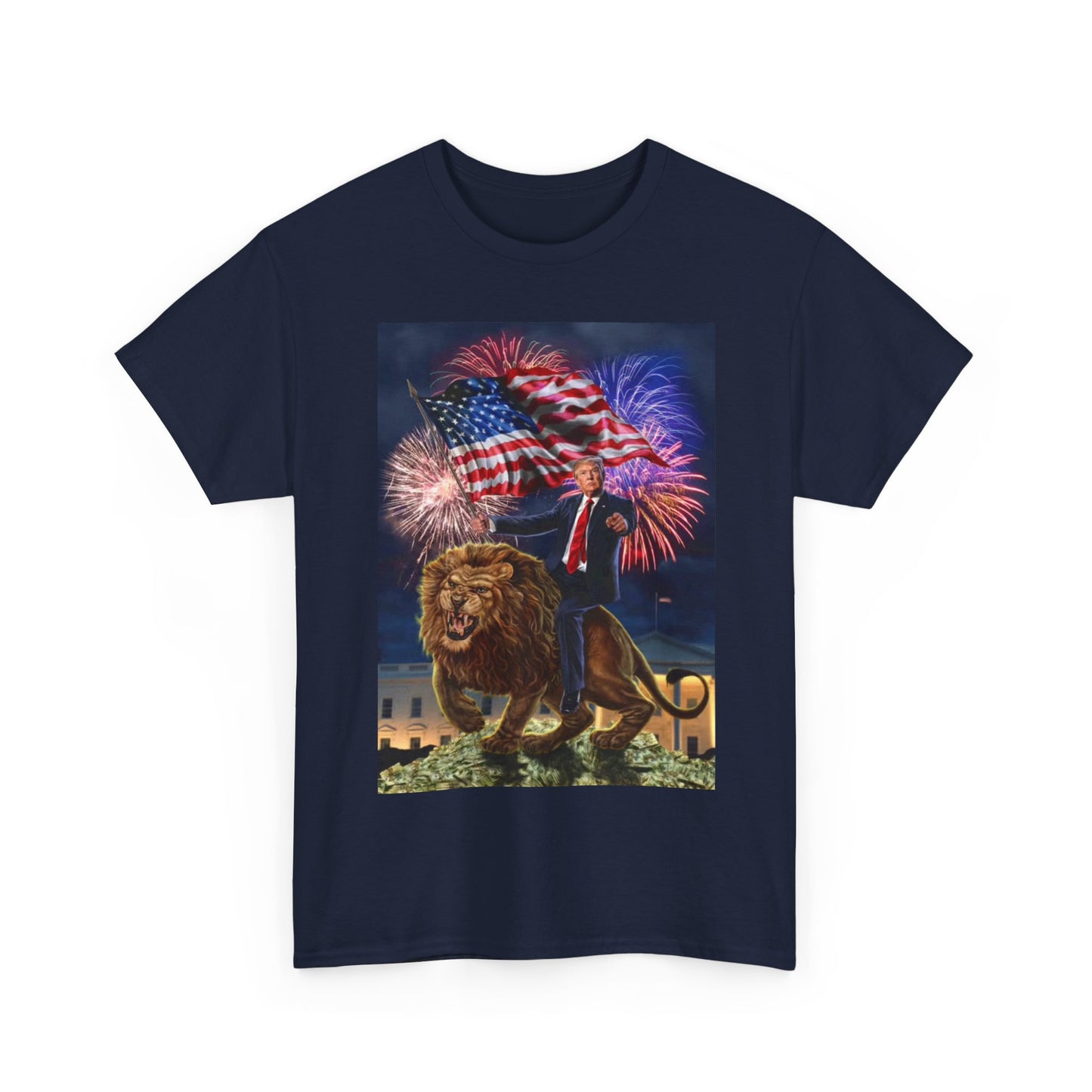 Trump American Flag Tshirt Funny Gift 2024 President Unisex Heavy Cotton Tee
