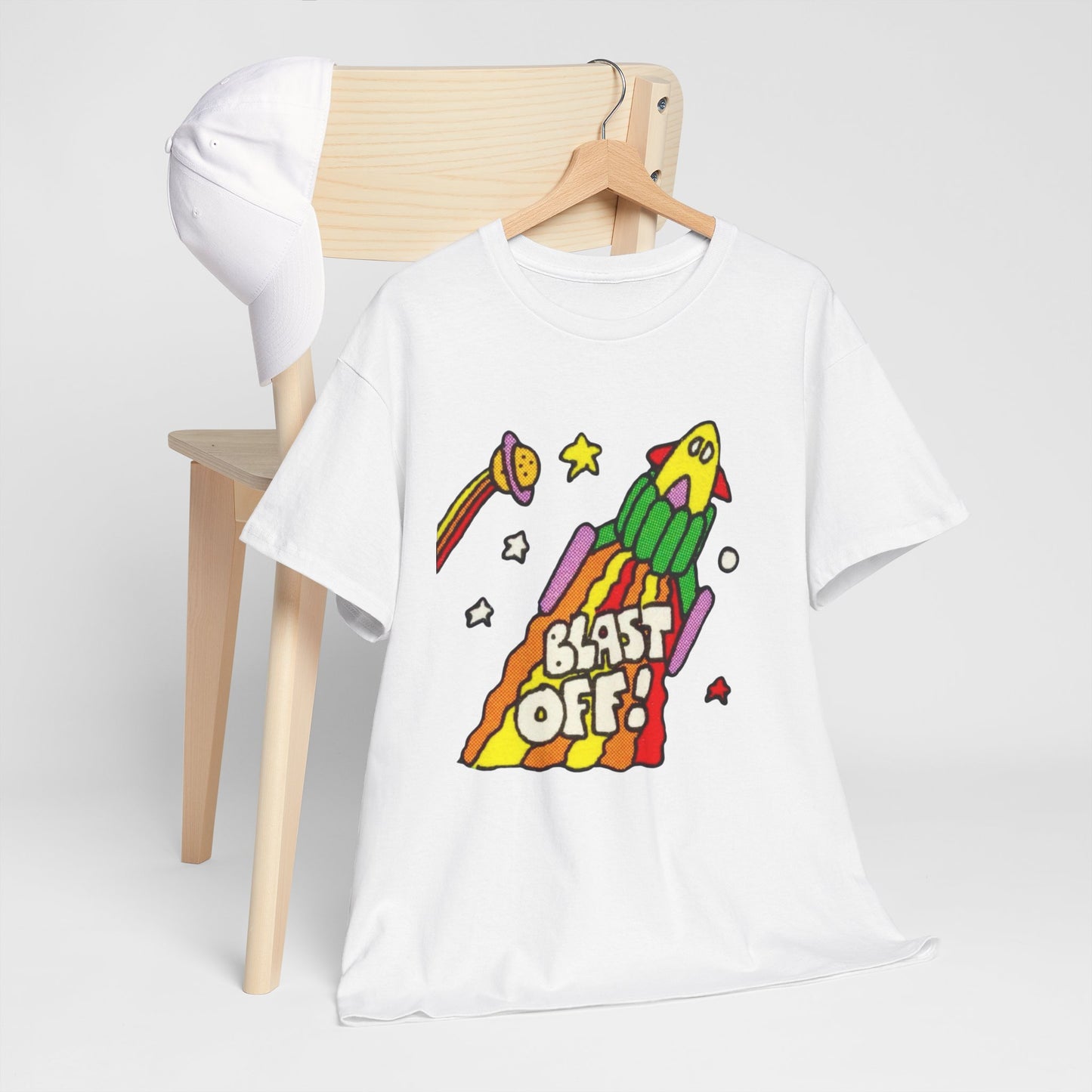 Its Time To Blast Off Vintage 90's Graphic T Shirt Unisex Heavy Cotton Tee