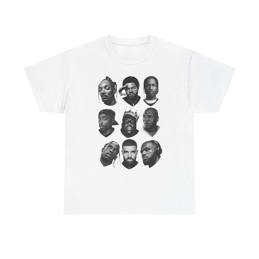 Hip Hop Legends Rap Vintage Graphic T Shirt NEW Unisex Heavy Cotton Tee