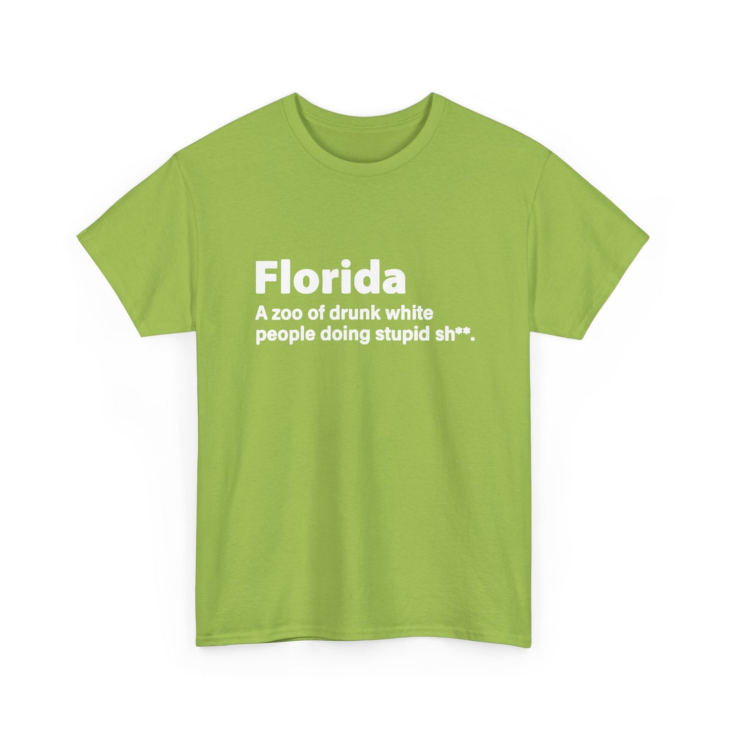 Florida Funny True Graphic T Shirt Jokes Comedy Gift Tampa Unisex Heavy Cotton