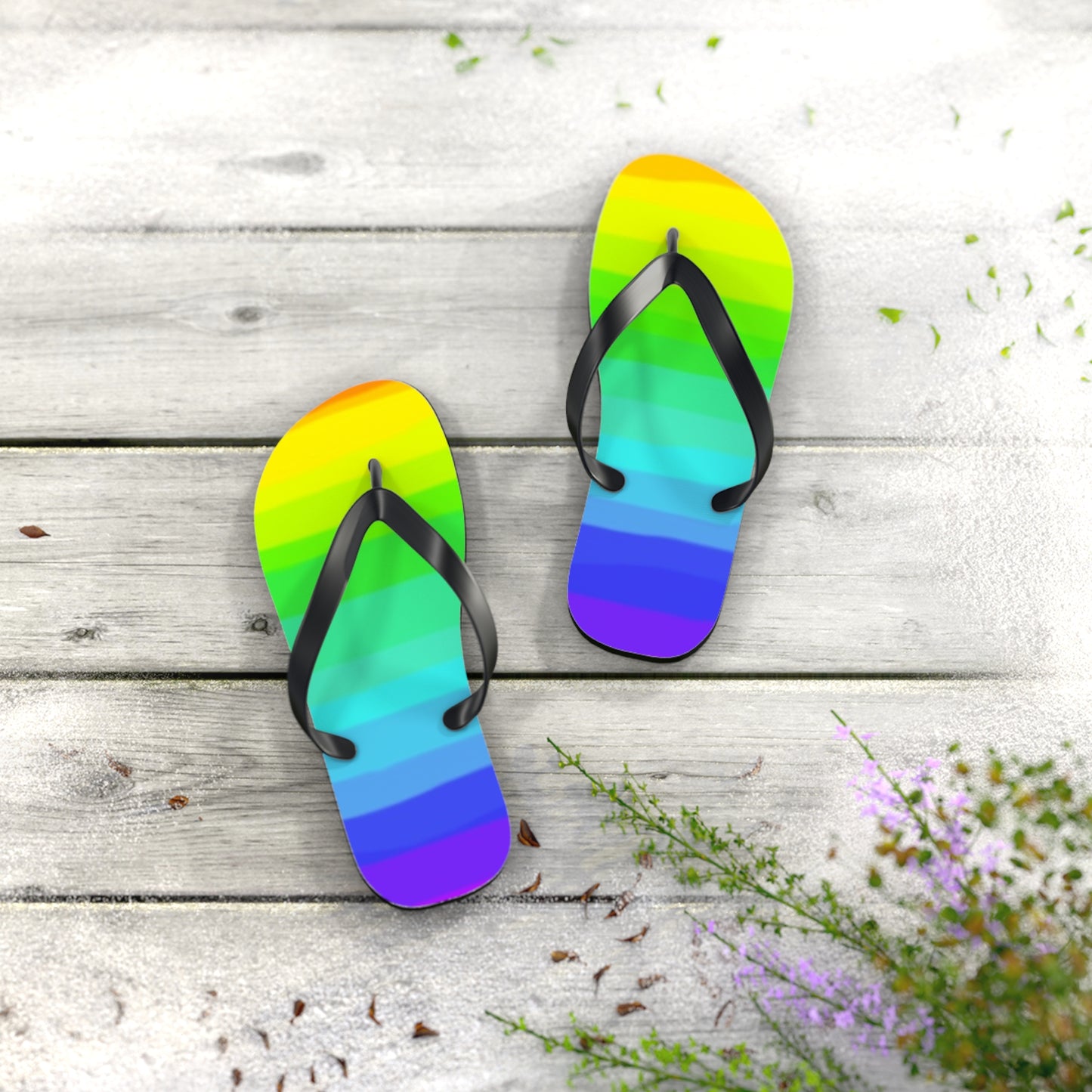 Rainbow Flip Flops, Sandals Slides, Summer Footwear, Brand New
