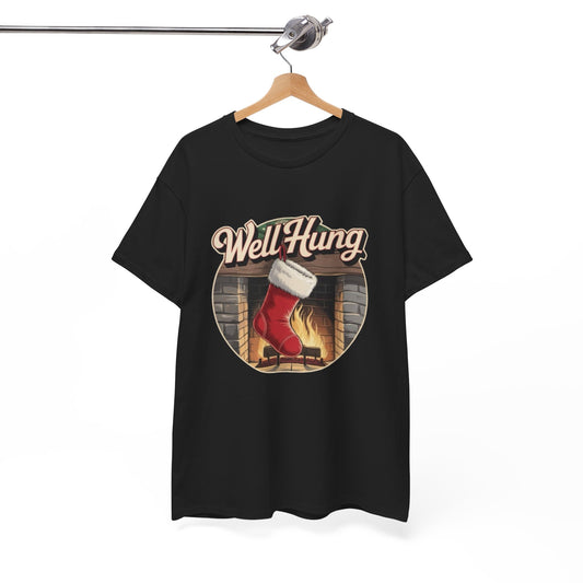 Well Hung Christmas Sex Jokes Funny Graphic T Shirt Cotton Tee NEW ADULT UNISEX