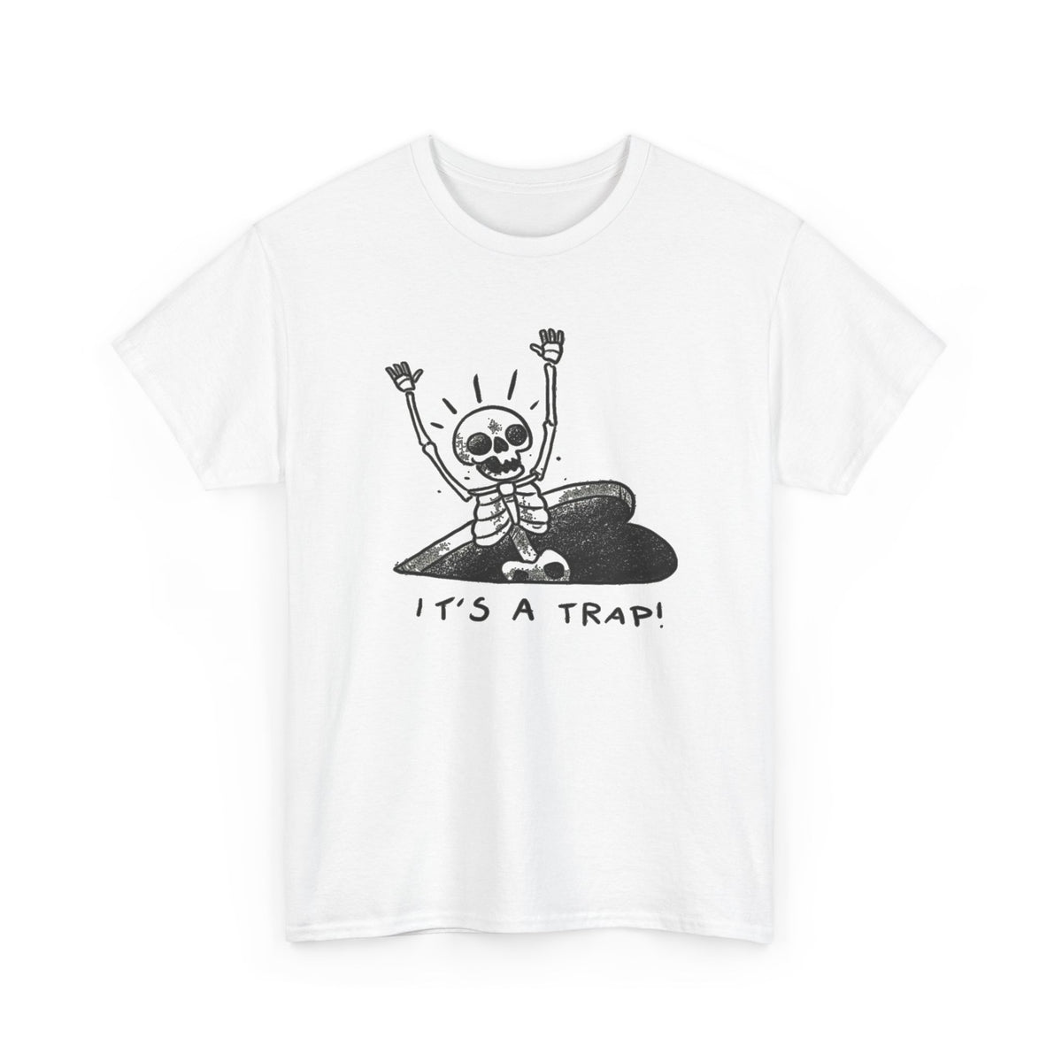 Love Is A Trap Graphic Skeleton It's a Trap T-Shirt Men's Tee