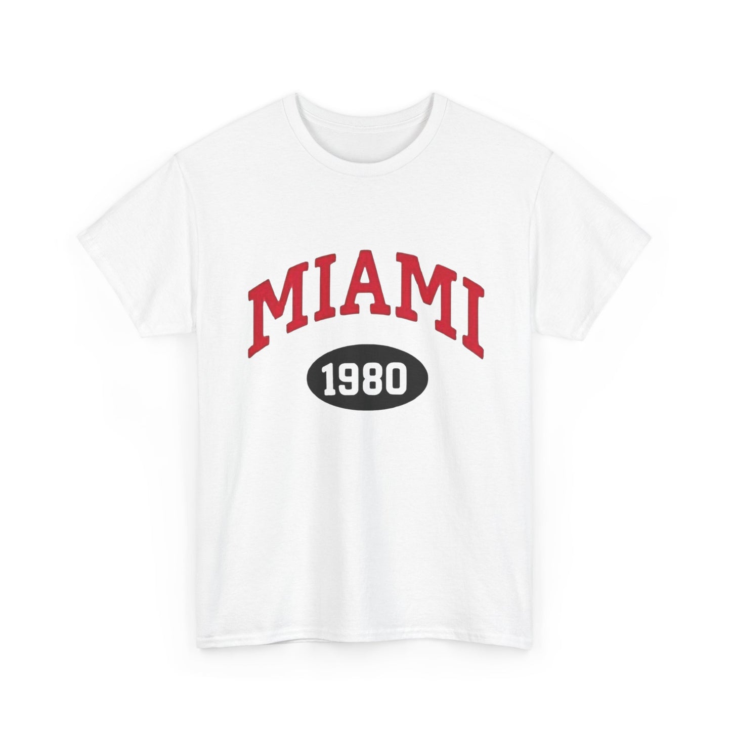 Miami 1980's Graphic T Shirt NEW Unisex Heavy Cotton Tee