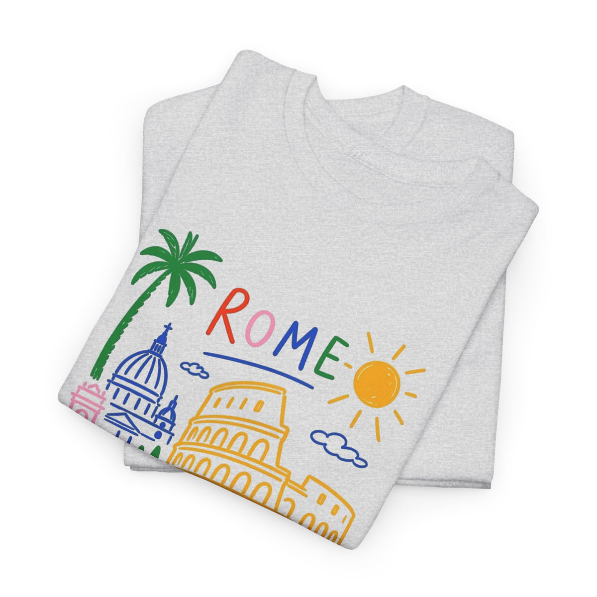 Rome Italy Travel Illustration T-Shirt Men's Graphic Tee