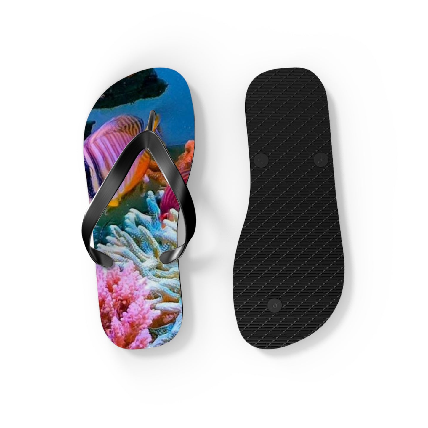 Coral Reef Summer Sandals, Beach Shoes, Vacation Flip Flops, Pool Slides