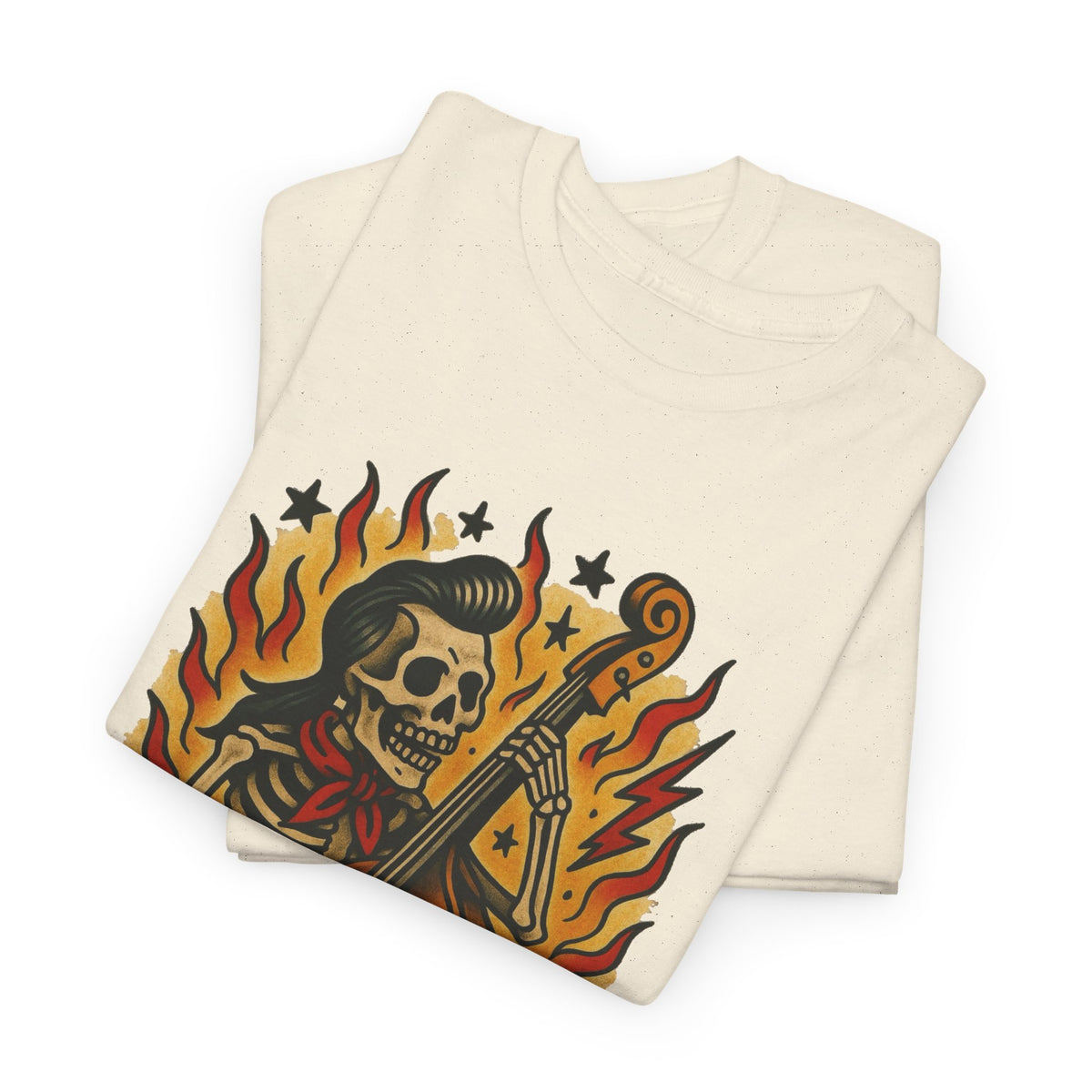 Skeleton Playing Guitar HOT Graphic T-Shirt Men's Tee