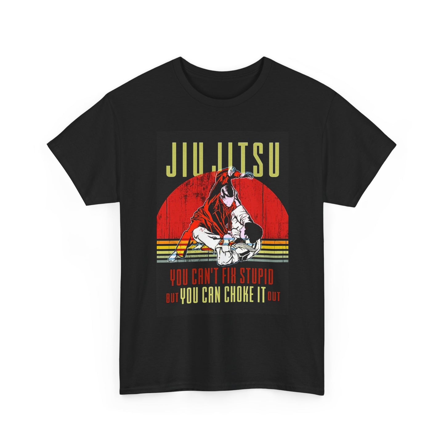 Jiu Jitsu Graphic T Shirt Retro GYM Choke It Unisex Heavy Cotton Tee