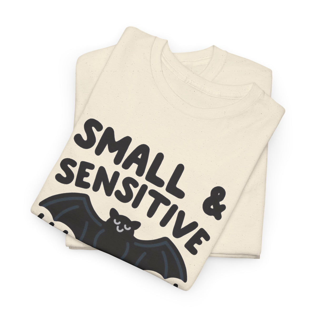 Bat Bite Funny Graphic T Shirt Men's Retro Humor Heavy Cotton Tee