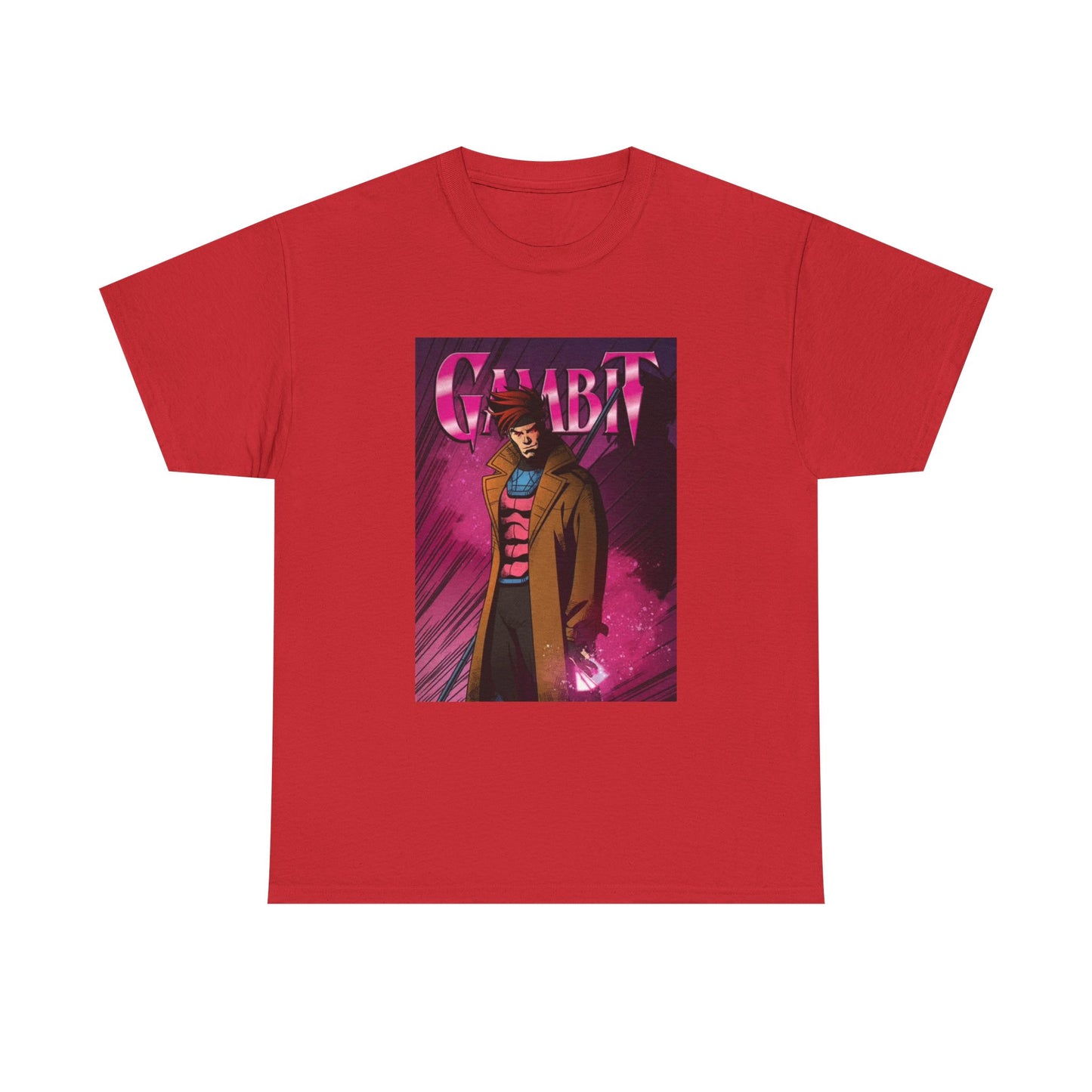 Gambit Tshirt Vintage Anime Cartoon Graphic Neon Unisex Heavy Cotton Tee