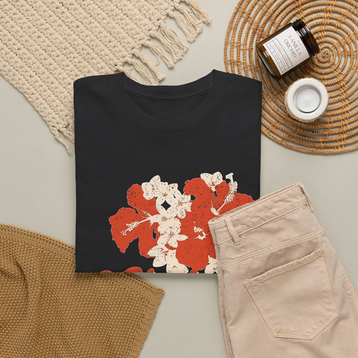 Aloha Hibiscus Floral T-Shirt Men's Graphic Tee