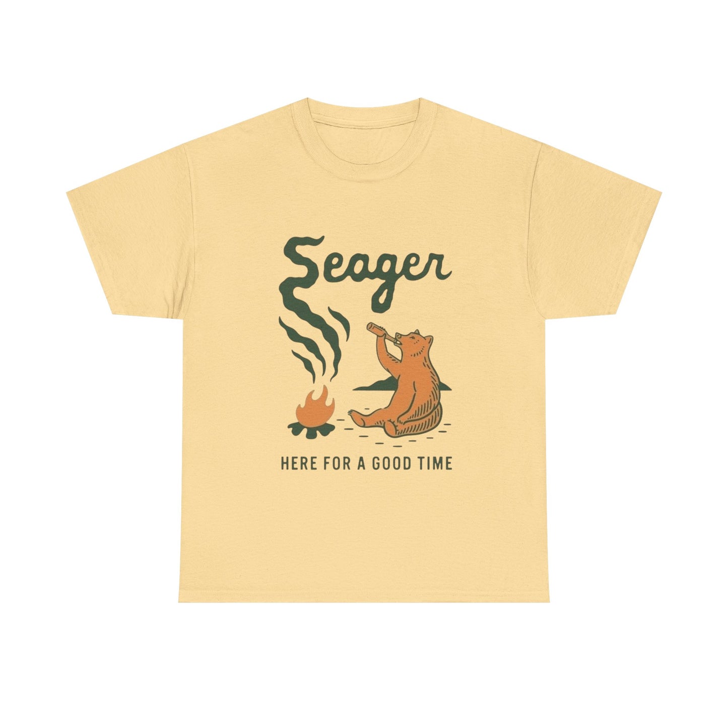 Seager Here For A Good Time Graphic T Shirt Unisex Heavy Cotton Tee