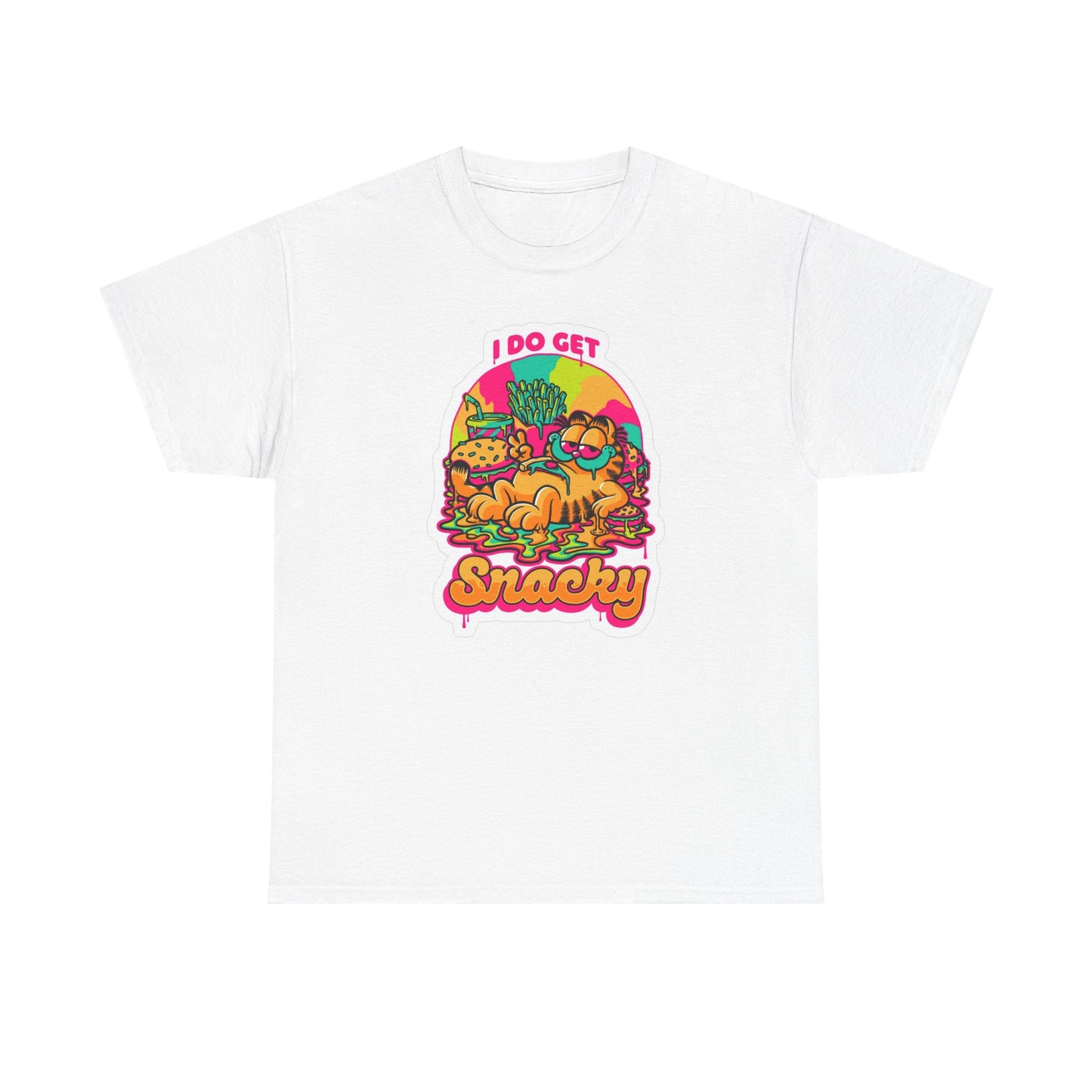 I Do Get Snacky Graphic T Shirt Funny Unisex Heavy Cotton Tee
