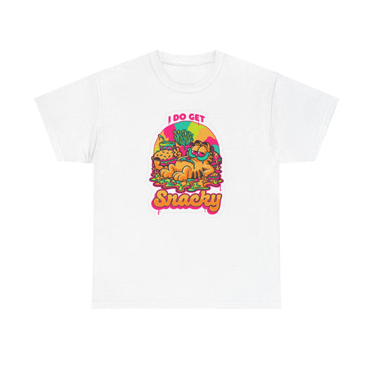 I Do Get Snacky Graphic T Shirt Funny Unisex Heavy Cotton Tee