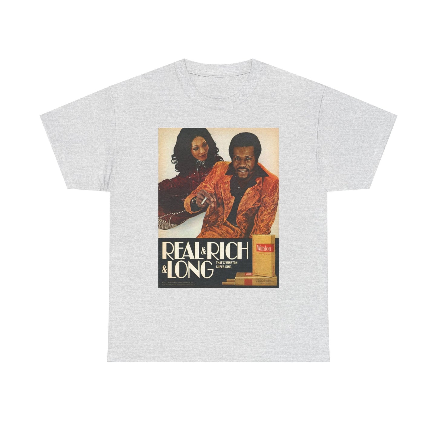 Winston Graphic T Shirt Vintage Cigarette Ad Poster Retro Unisex Heavy Cotton