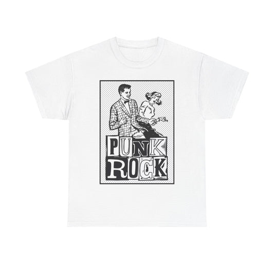 Punk rock T-shirt vintage graphic art funny 50s Unisex Heavy Cotton Tee