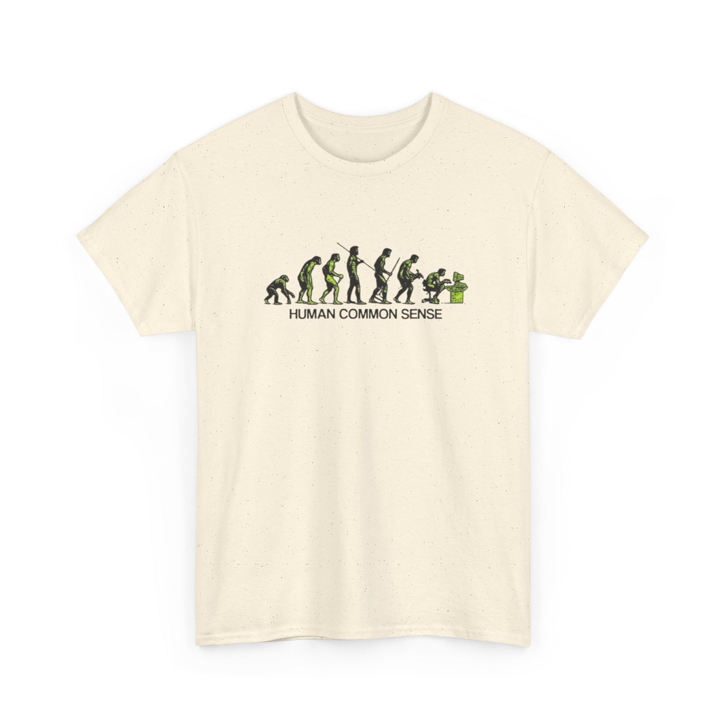 Human Common Sense Evolution Graphic T Shirt Unisex Heavy Cotton Tee Gift New