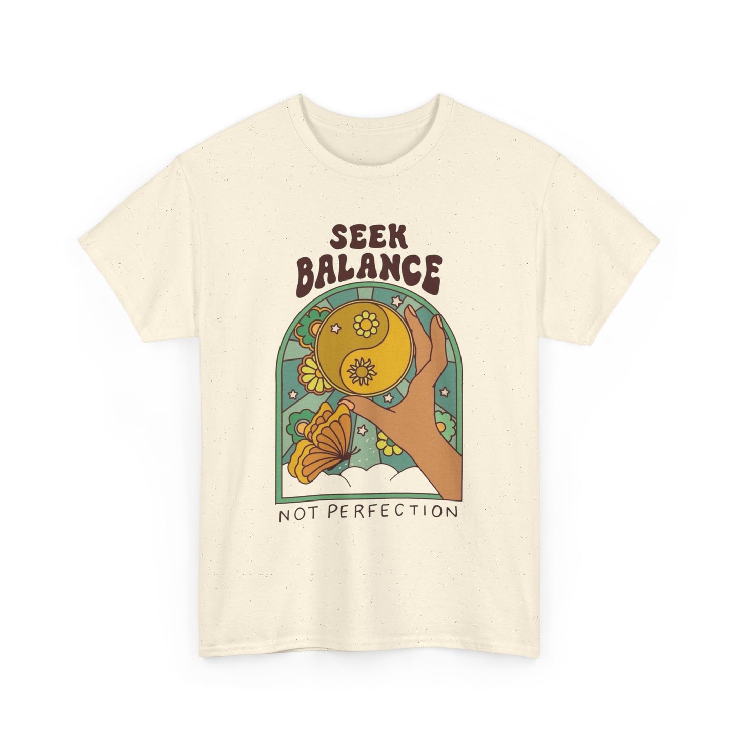Seek Balance Not Perfection T Shirt Unisex Heavy Cotton Tee