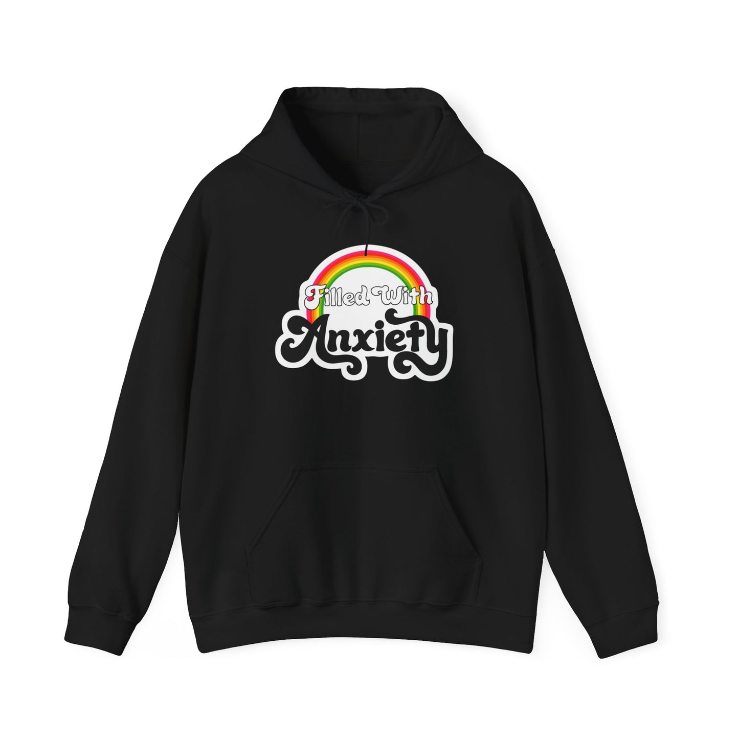 Filled With Social Anxiety Graphic Hoodie Unisex Heavy Blend™ Hooded Sweatshirt