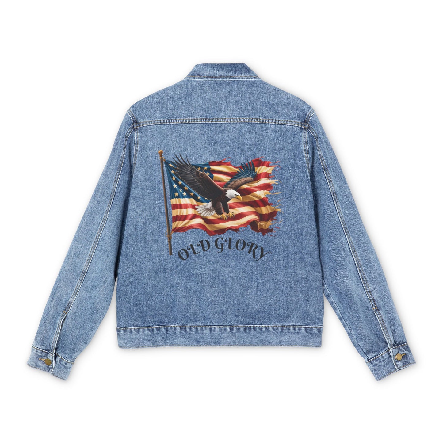 Old Glory American Flag Jean Jacket Men's Denim Jacket