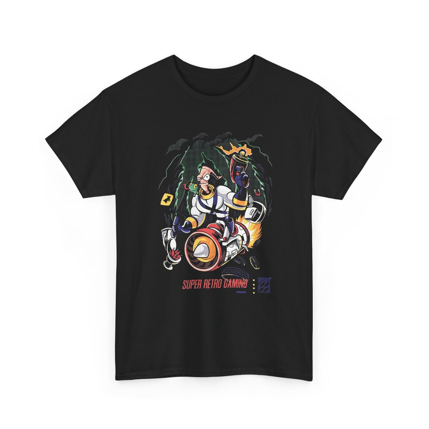 Earth Worm Jim Vintage Gaming Retro Graphic T Shirt NEW Unisex Heavy Cotton Tee
