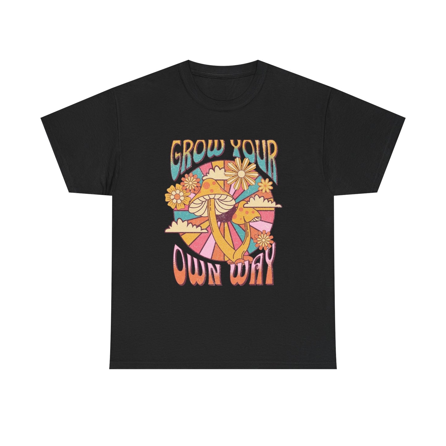 Grow Your Own Way Mushrooms Graphic T Shirt NEW ADULT TEE