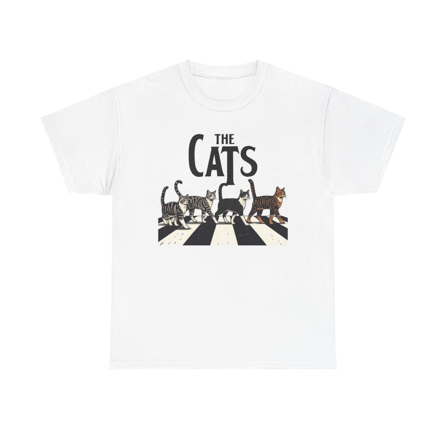 The Cats Funny Retro Graphic T Shirt Men's Heavy Cotton Tee