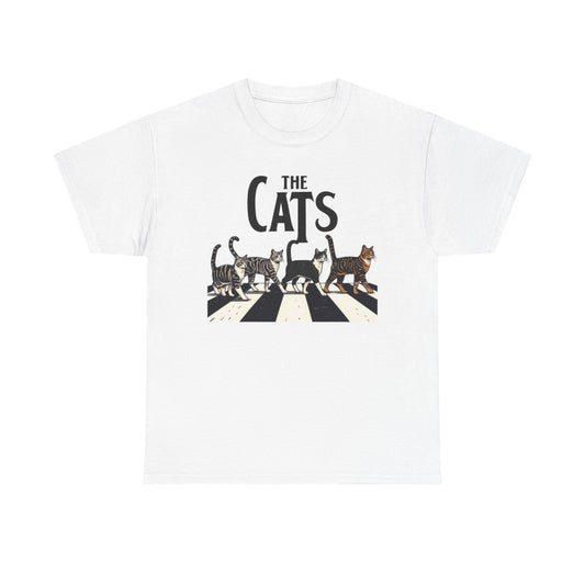 The Cats Funny Retro Graphic T Shirt Men's Heavy Cotton Tee