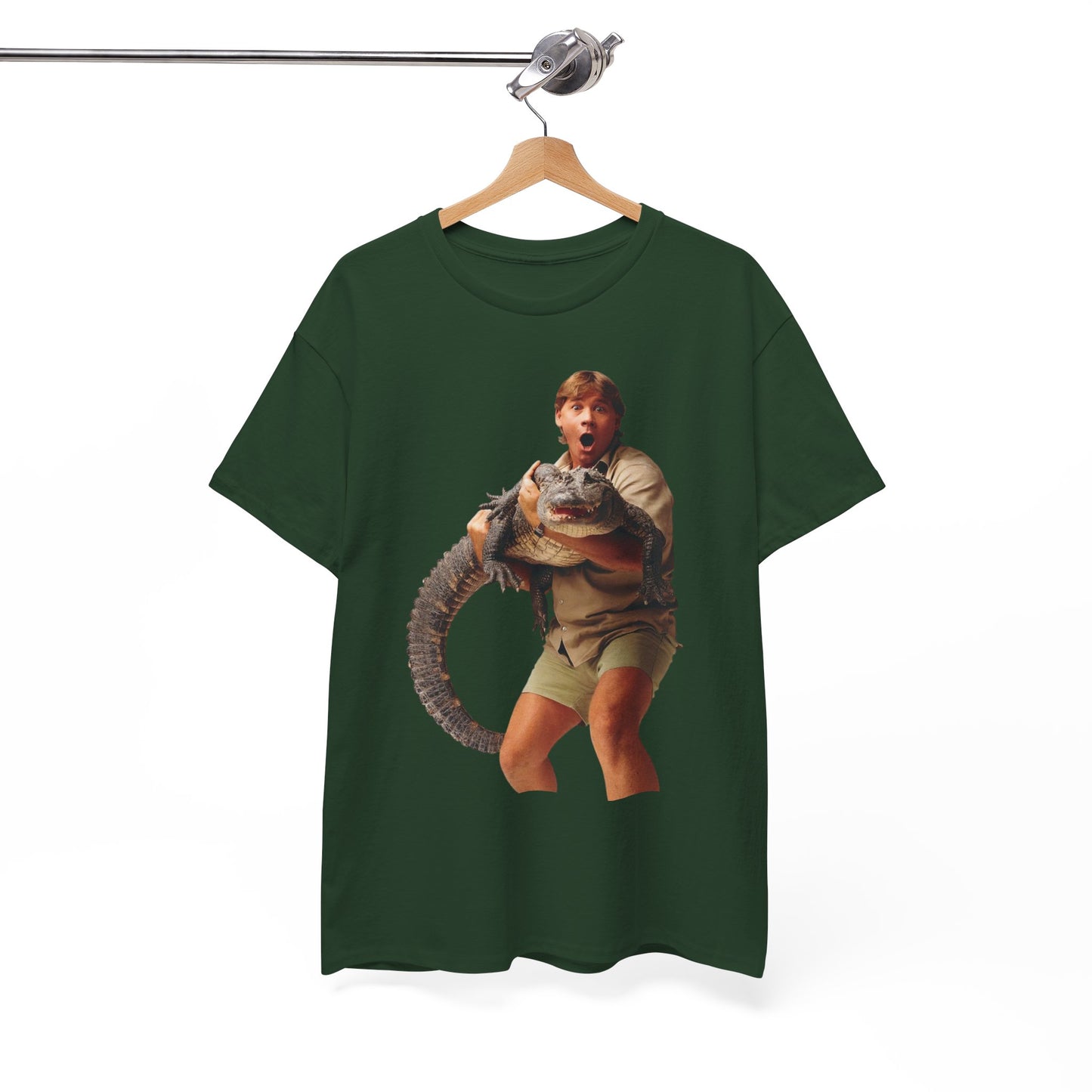 Crocodile Hunter Funny Retro 90's Graphic T Shirt Unisex Heavy Cotton Tee
