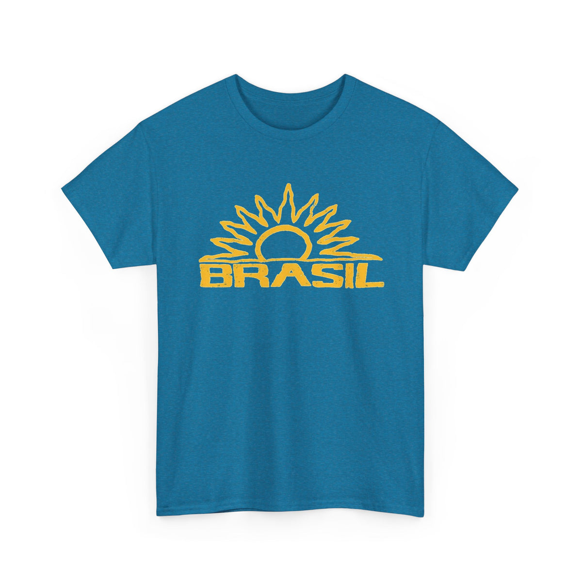 Brazil Sun Graphic T Shirt Men's Retro Classic Heavy Cotton Tee