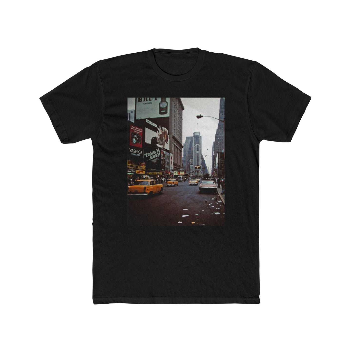 New York 70s graphic vintage retro art contemporary Men's Cotton Crew Tee