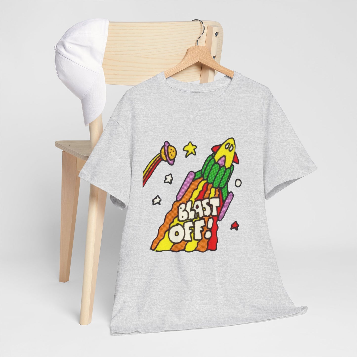 Its Time To Blast Off Vintage 90's Graphic T Shirt Unisex Heavy Cotton Tee