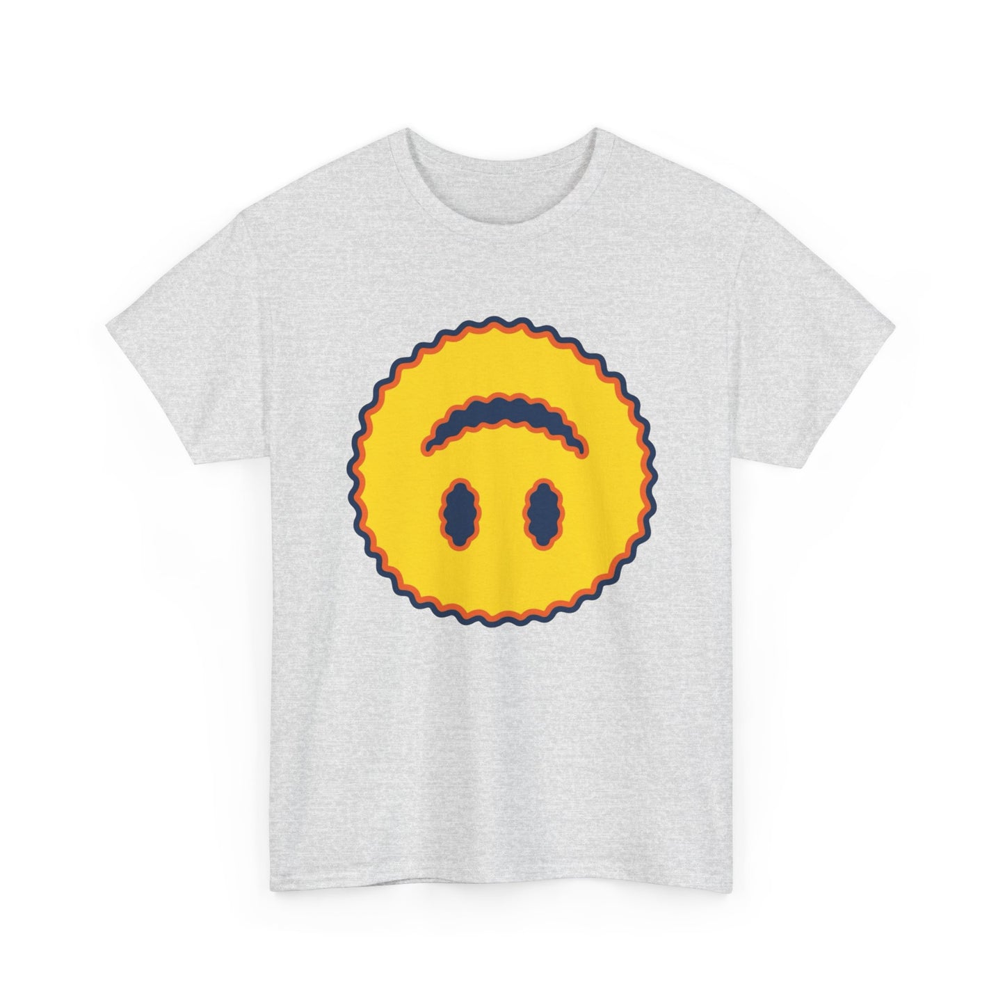 Trippy Smiley Face Groovy Graphic T Shirt Unisex Heavy Cotton Tee Gift New