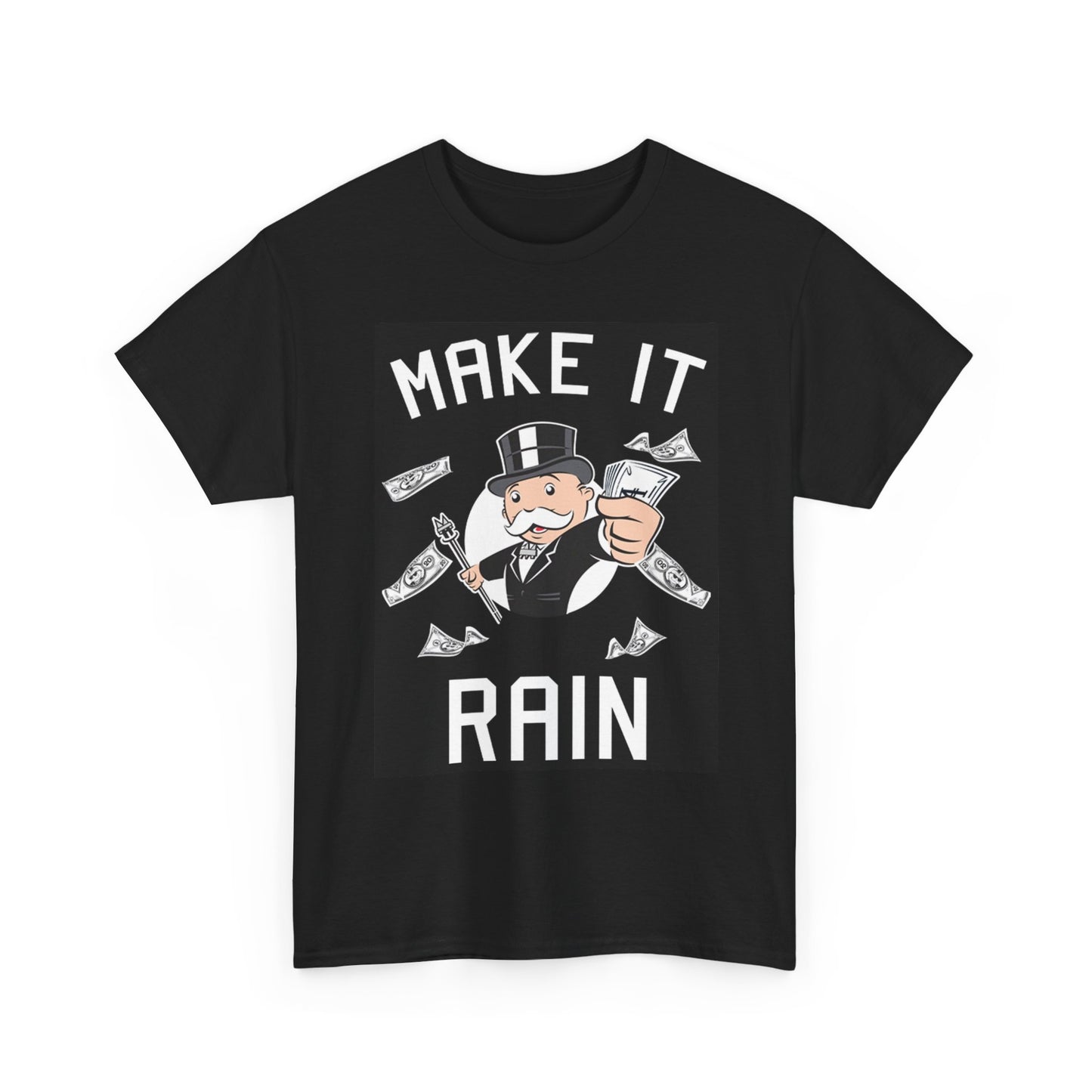 Make It Rain Graphic T Shirt Vintage Funny Retro Unisex Heavy Cotton Tee