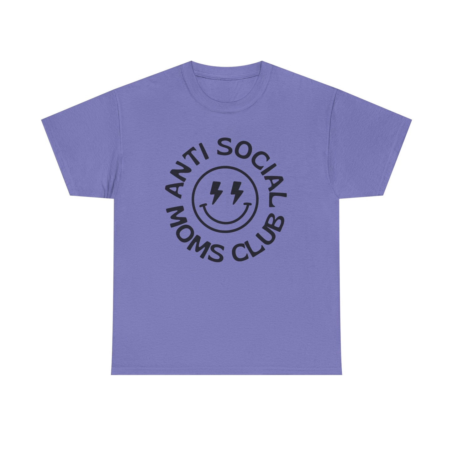Antisocial Moms Club Funny Graphic T Shirt Unisex Heavy Cotton Tee