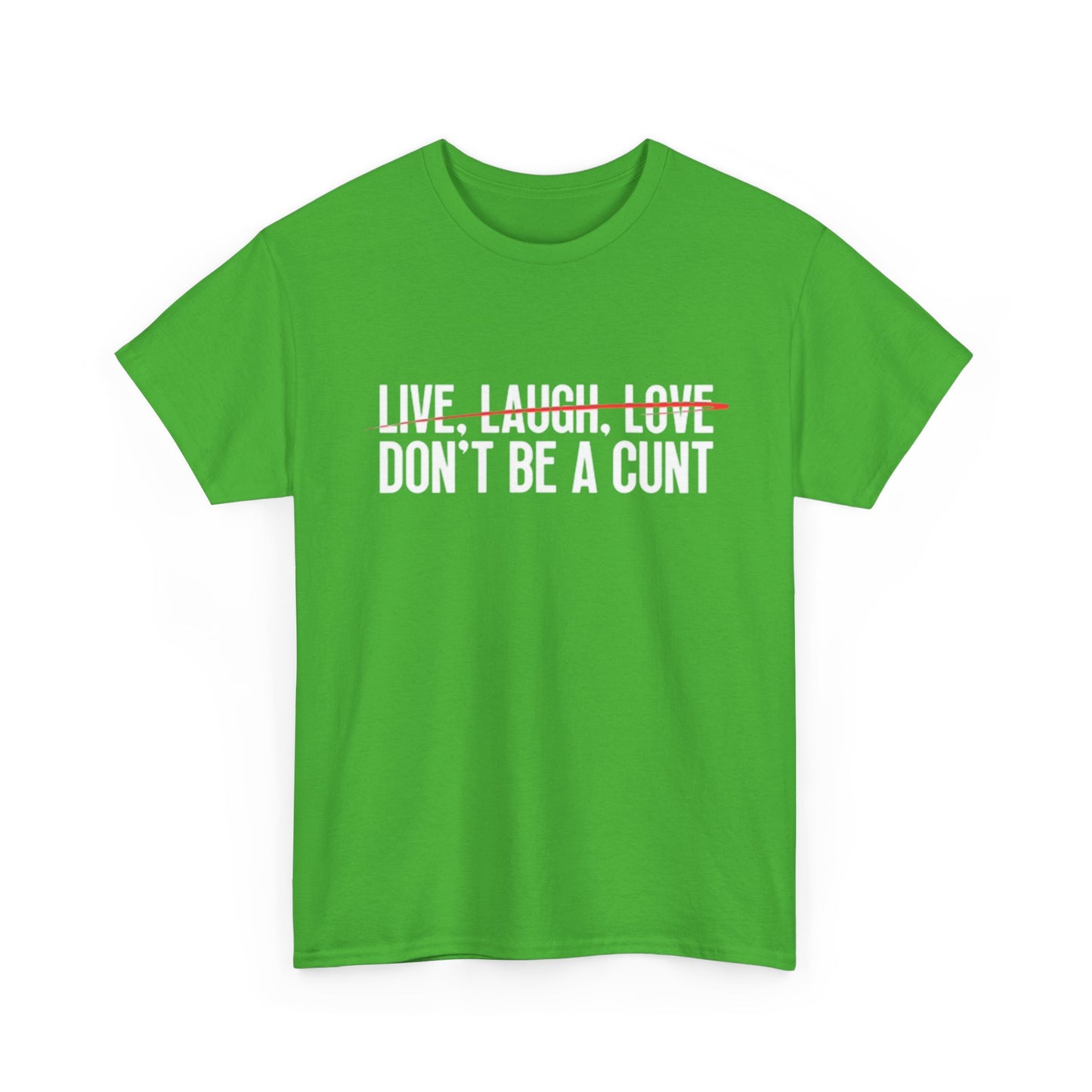 Live Laugh Love Funny Graphic T Shirt Comedy Gift Unisex Heavy Cotton Tee