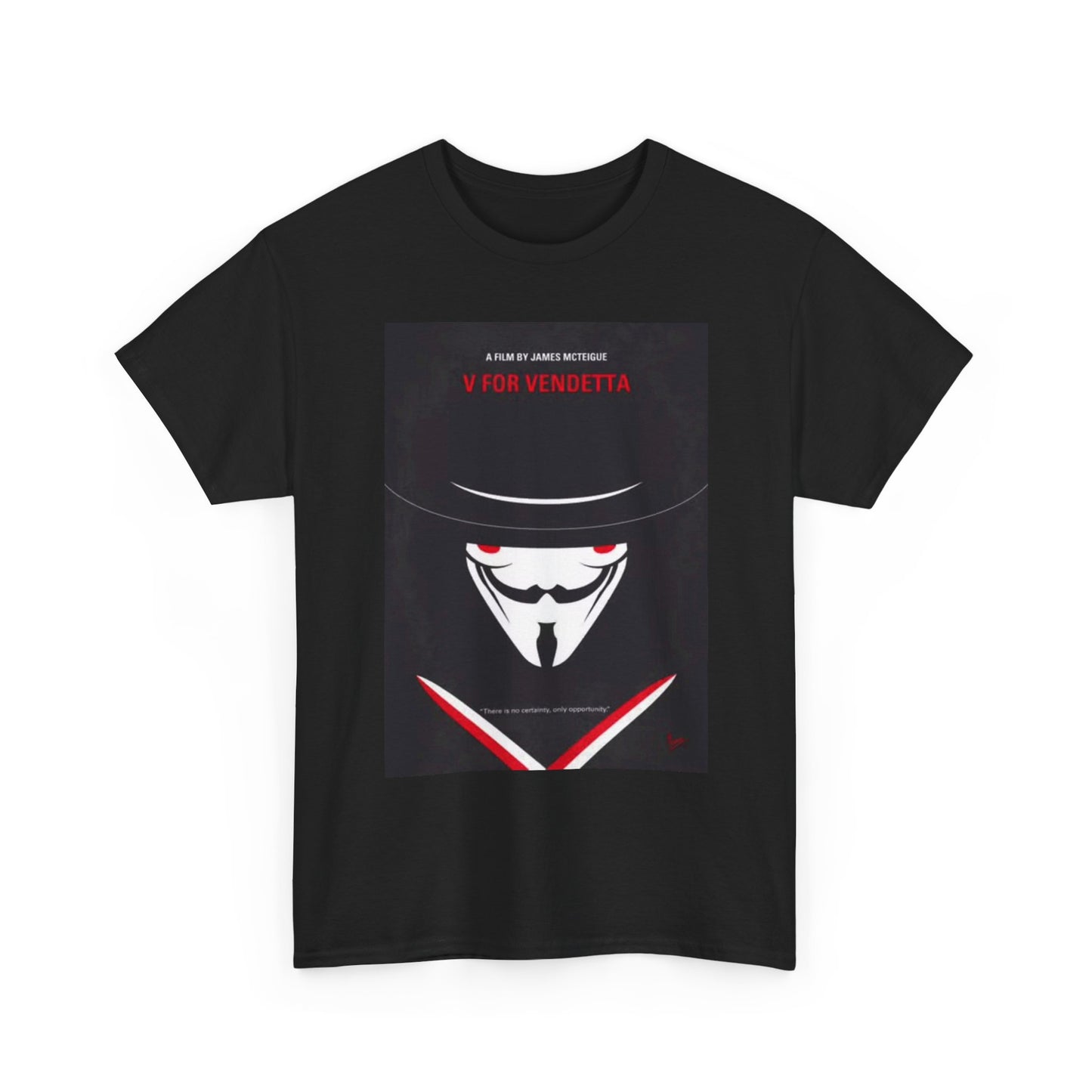 V For Vendetta T Shirt BRAND NEW Apparel Unisex Heavy Cotton Tee