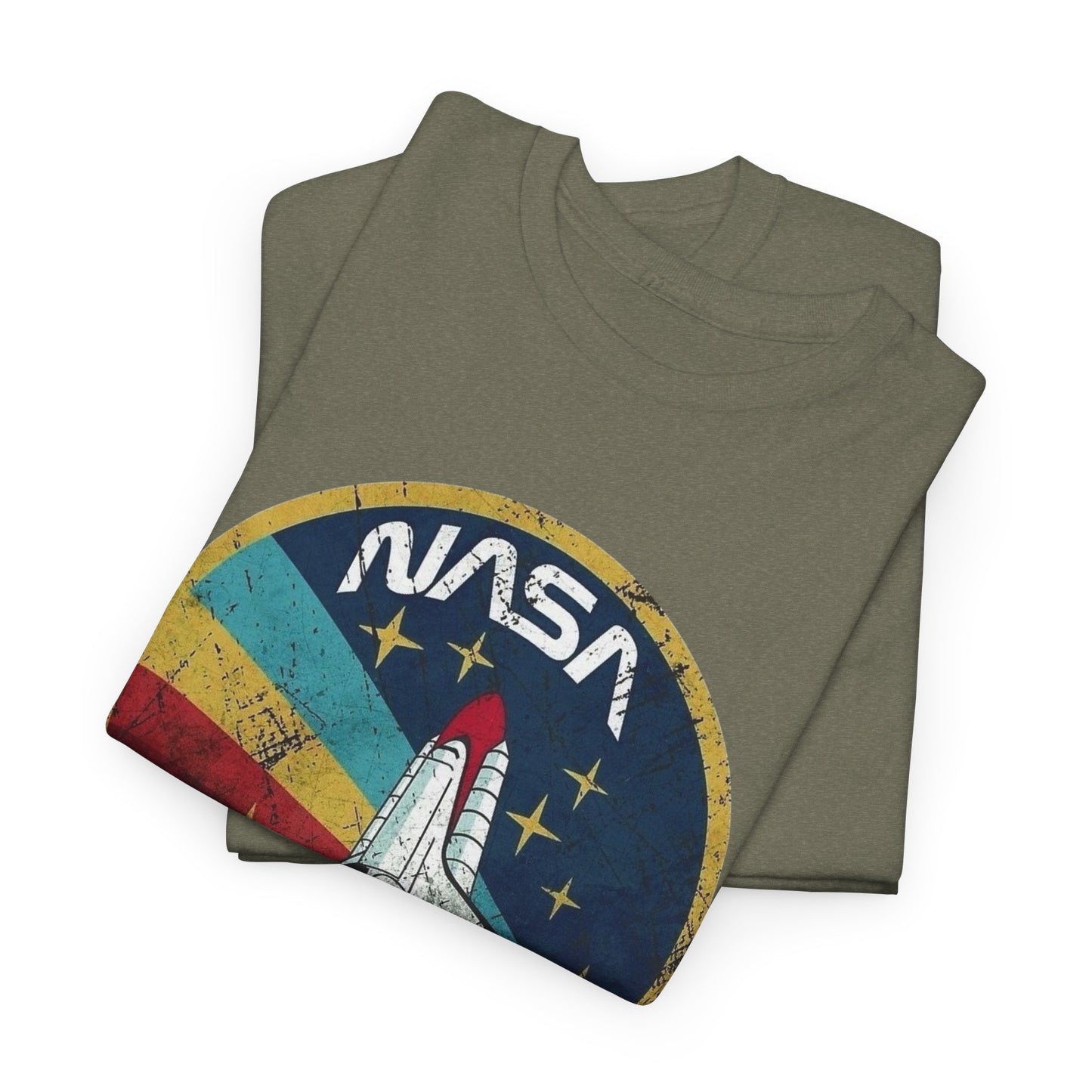 NASA Space Astronaut Vintage Graphic T Shirt Men's Heavy Cotton Tee