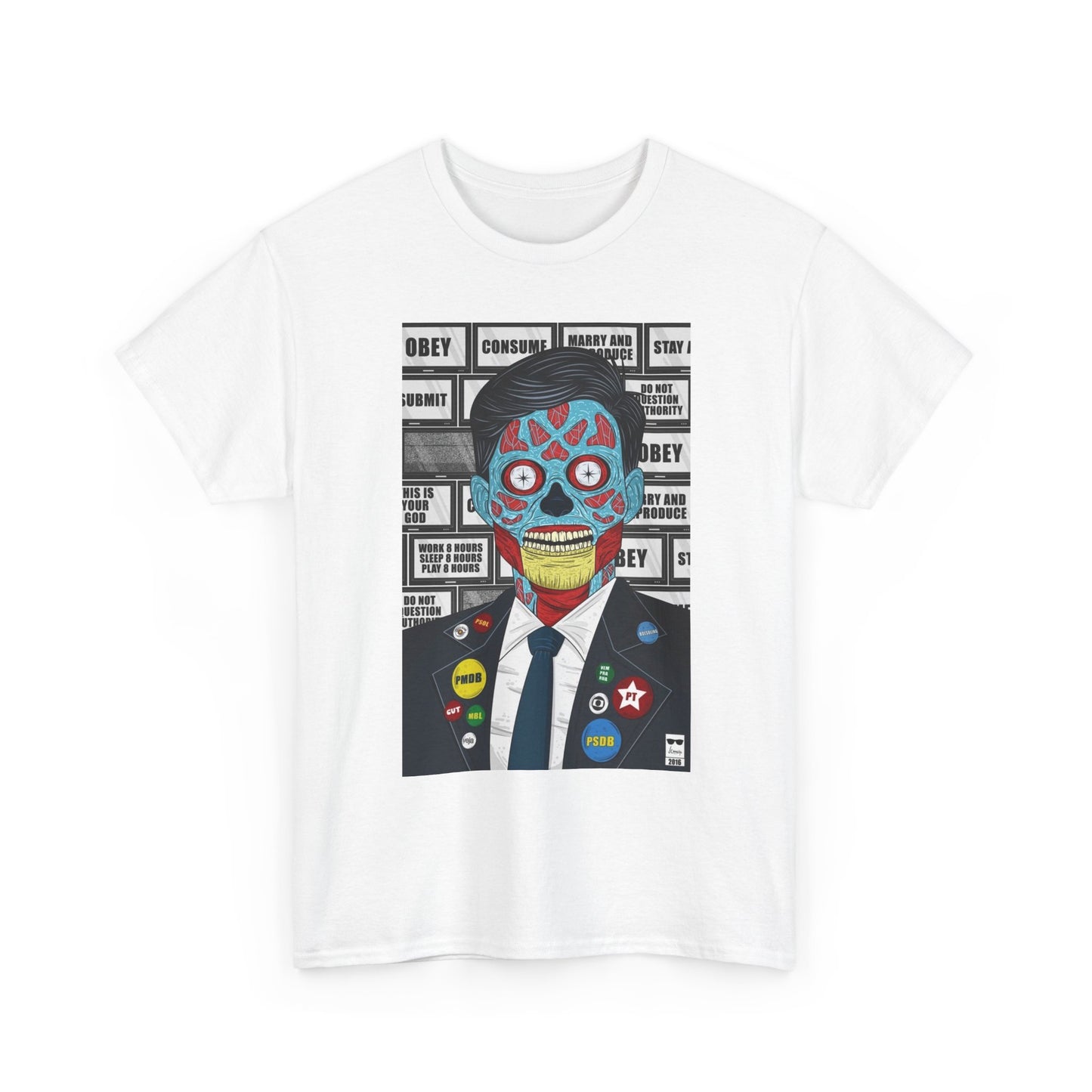 Obey Graphic T Shirt Vintage Unisex Heavy Cotton Tee