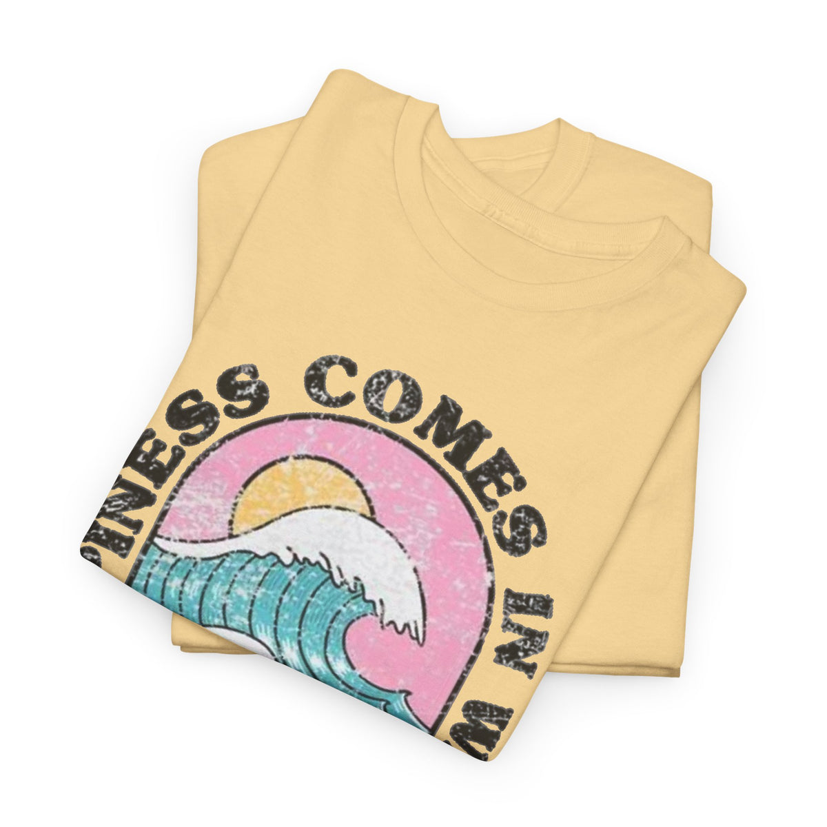 Happiness Comes in Waves Bahamas Ocean Graphic T-Shirt Men's Graphic Tee