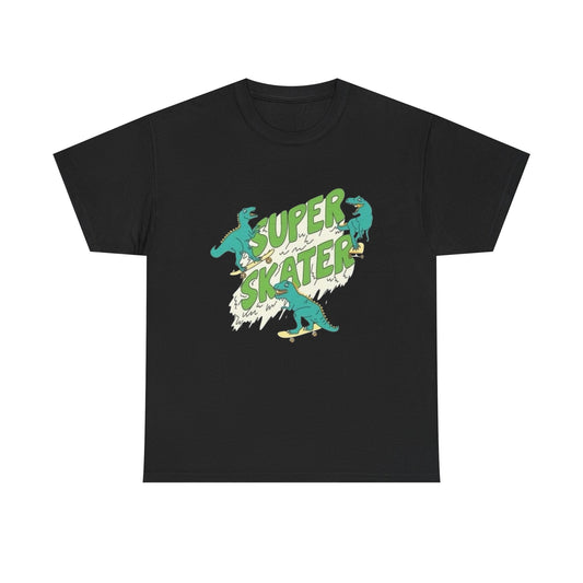 Superskater Dinosaur Graphic T Shirt NEW ADULT Heavy Cotton Tee