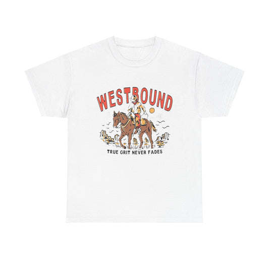 Westbound Cowboy Vintage Graphic T Shirt NEW ADULT Unisex Heavy Cotton Tee