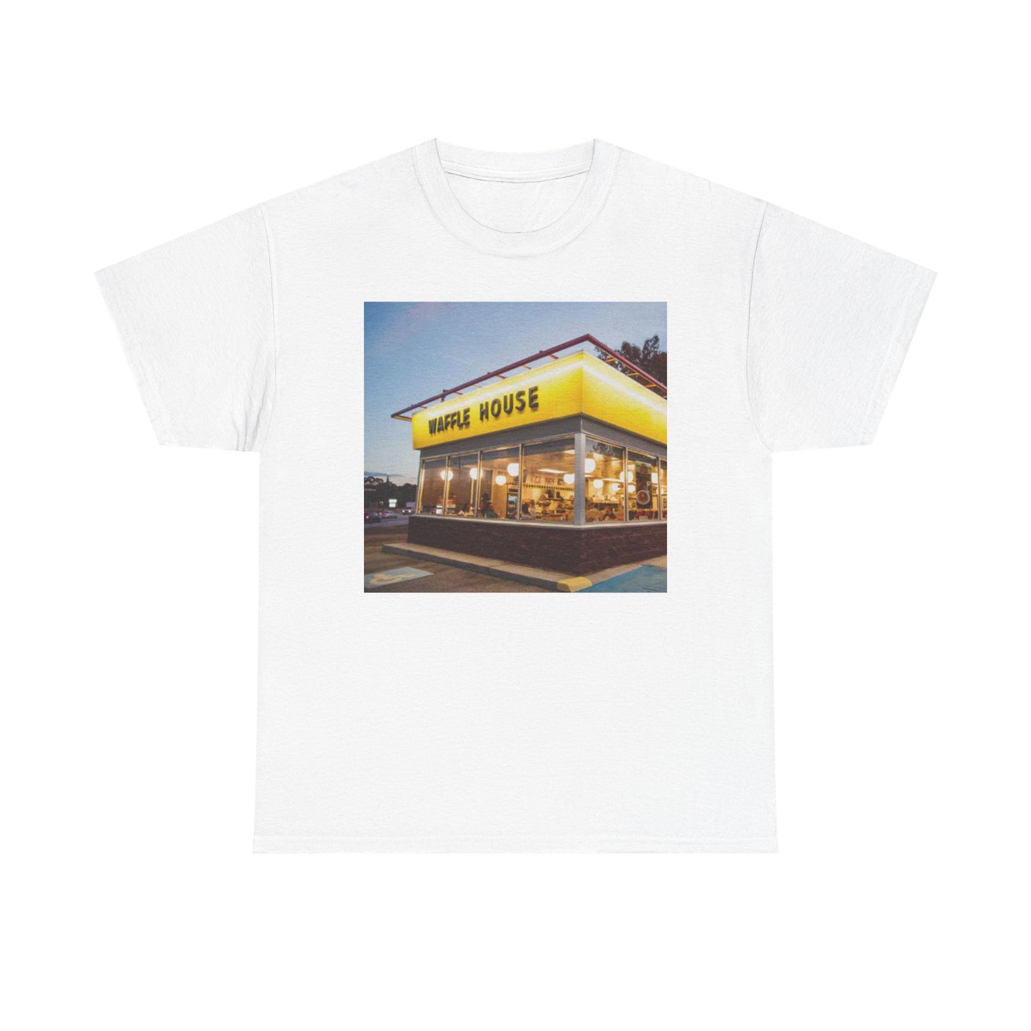 Waffle House Graphic T Shirt Funny Vintage Unisex Heavy Cotton Tee