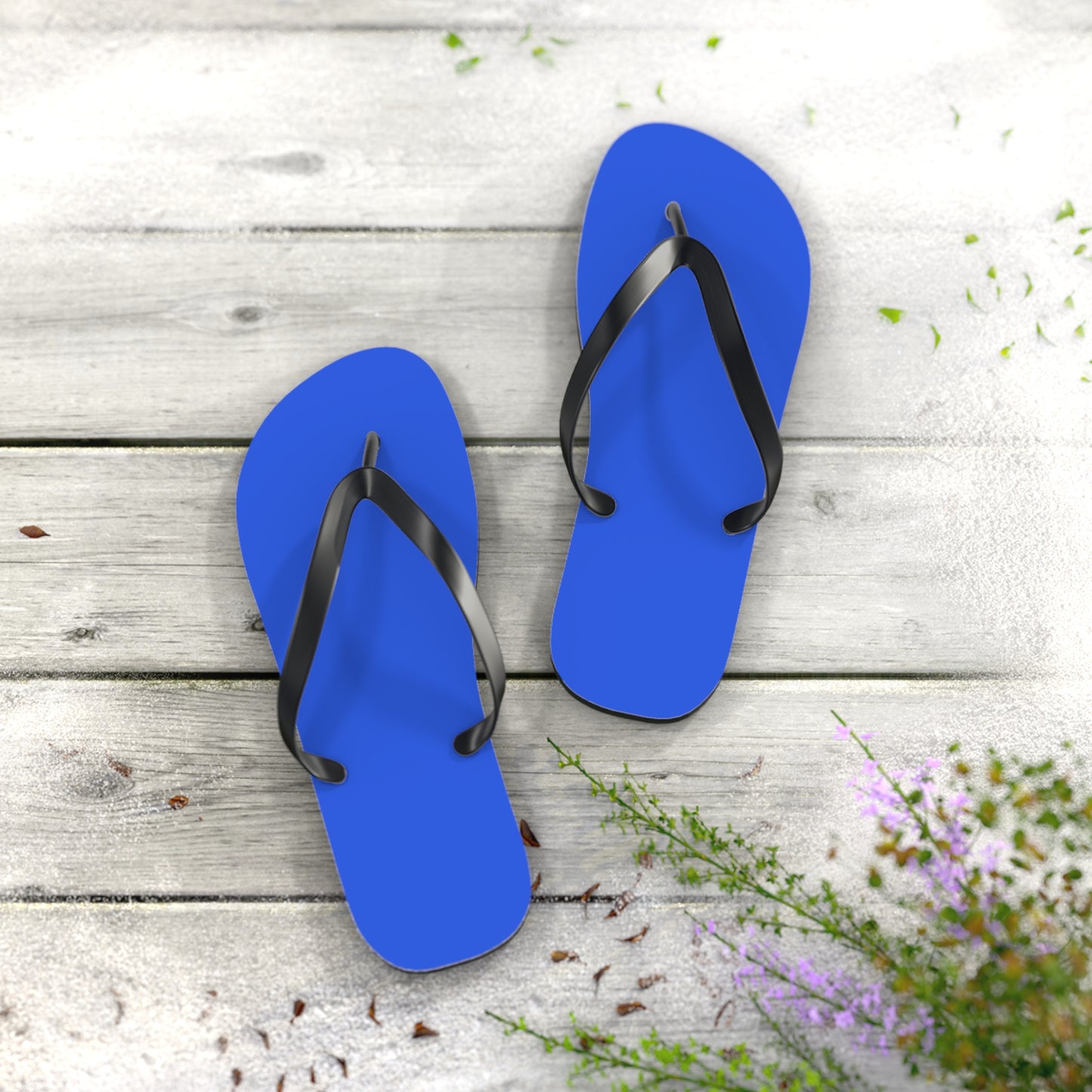 Neon Blue Flip Flops, Sandals Slides, Summer Footwear, Brand New