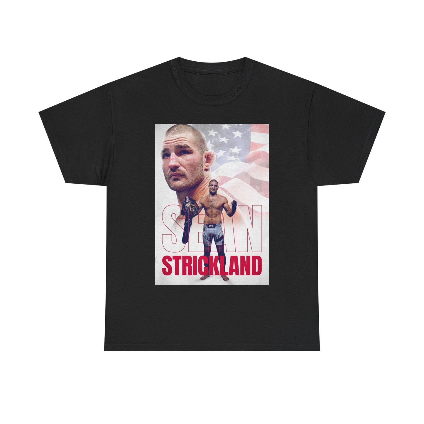 Sean Strickland UFC boxing mma vintage flag Unisex Heavy Cotton Tee