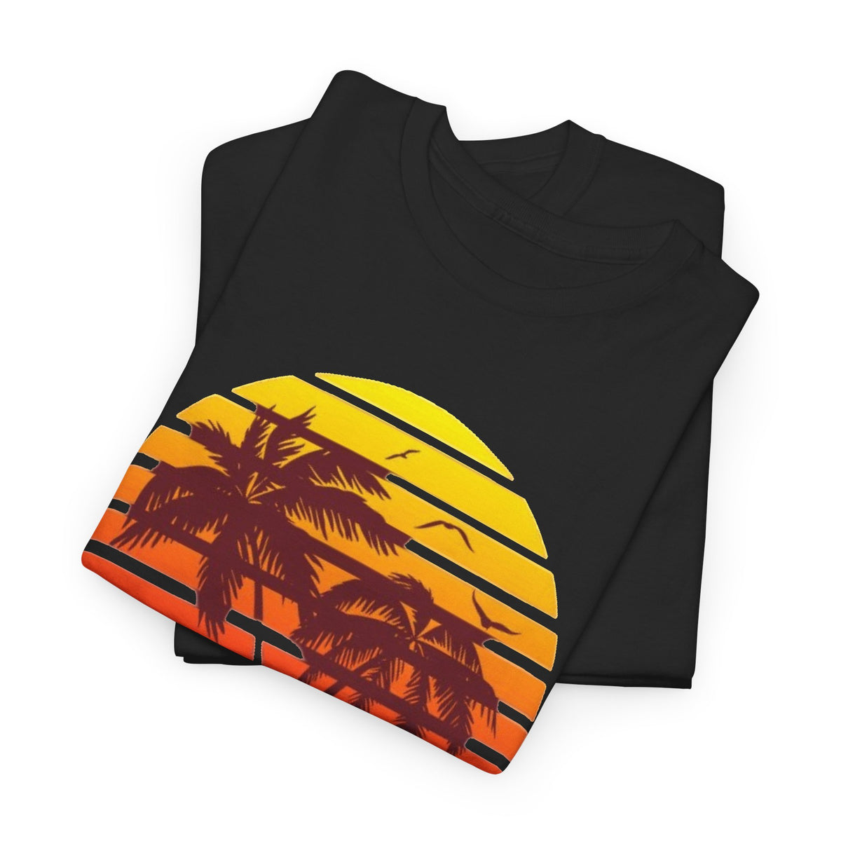 Bermuda Sunset Palm Tree T-Shirt | Tropical Island Graphic Men's Graphic Tee