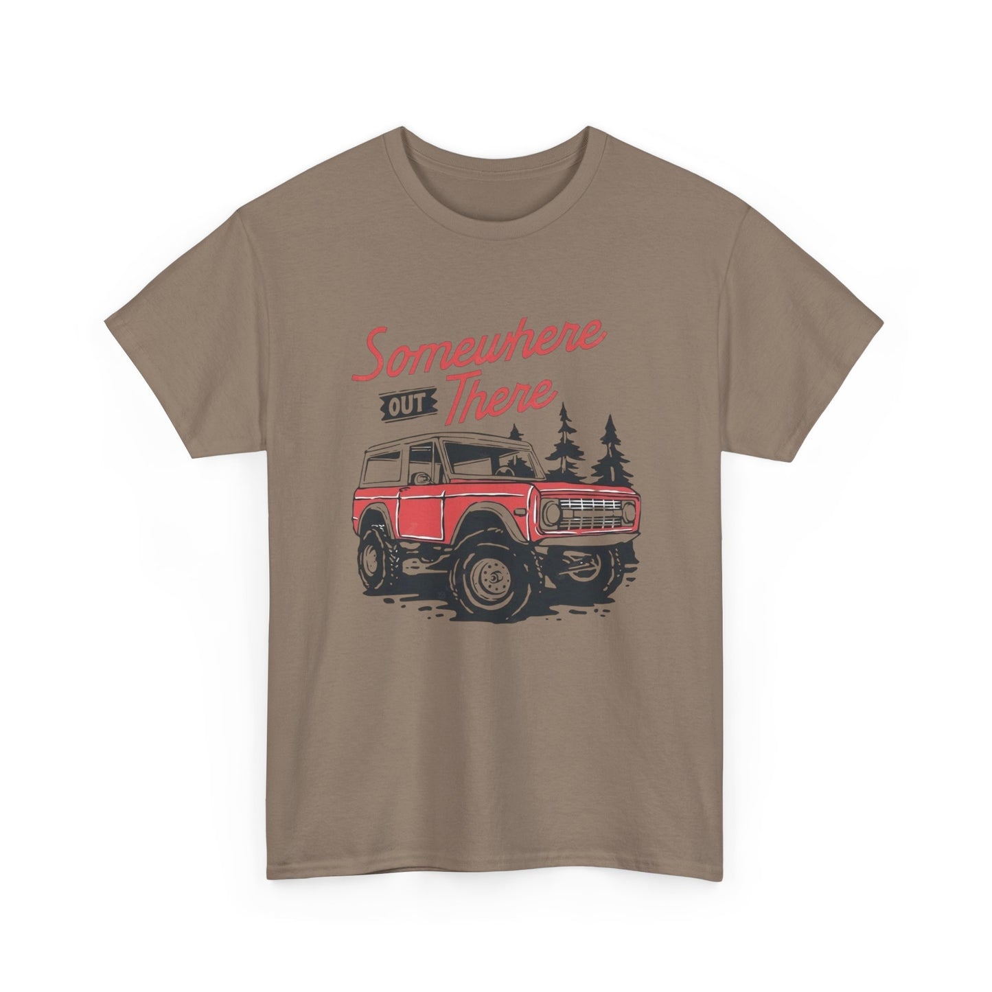 Somewhere Out There Bronco Graphic T Shirt Unisex Heavy Cotton Tee