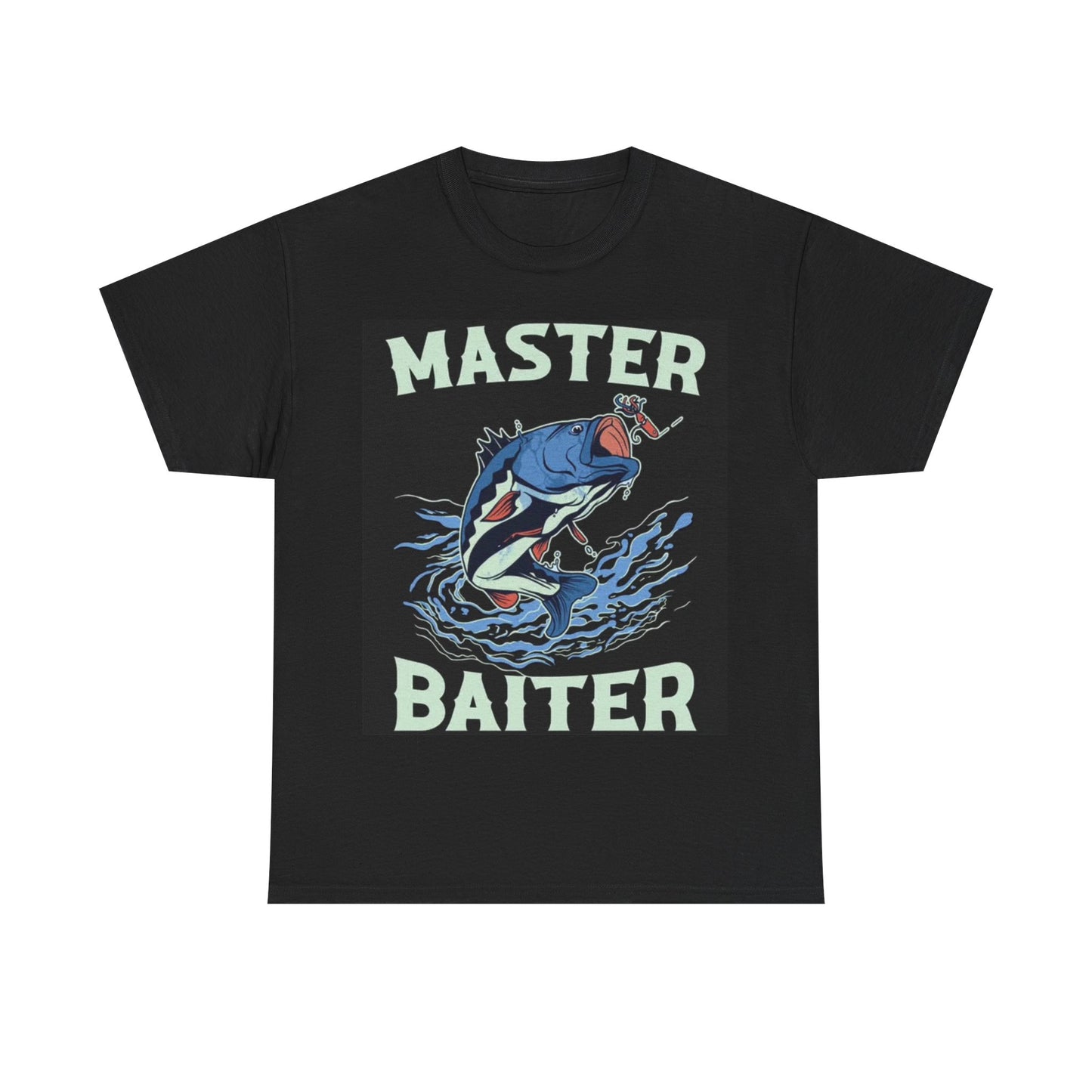 Master baiter T-shirt Funny fishing Gift Country Dad Jokes Heavy Cotton Tee