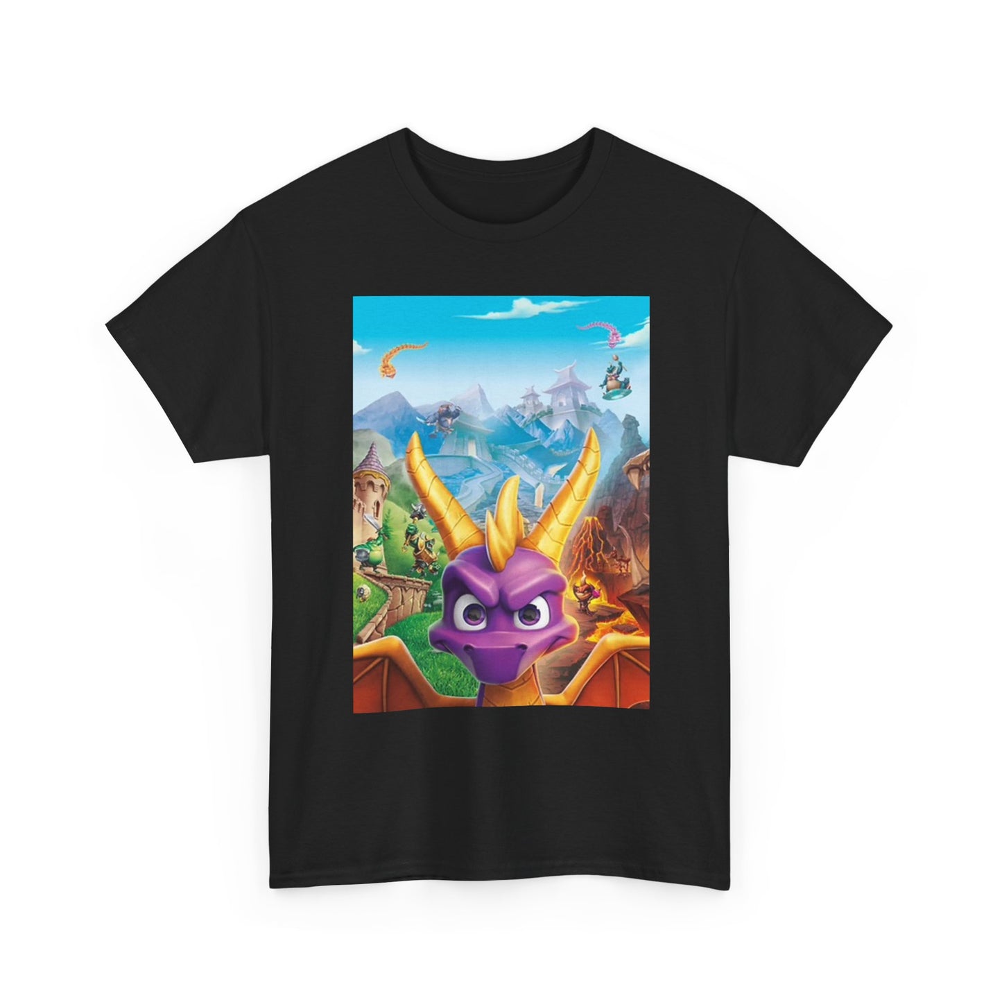 Spyro Graphic T Shirt Video Games Graphic Retro Unisex Heavy Cotton Tee