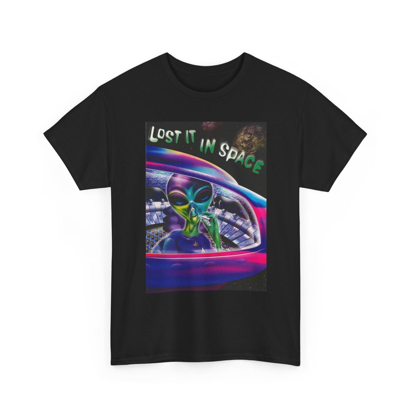 Lost In Space Aliens T Shirt Unisex Heavy Cotton Vintage Gift NEW